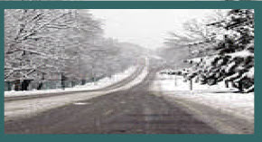 Example of a plowed road